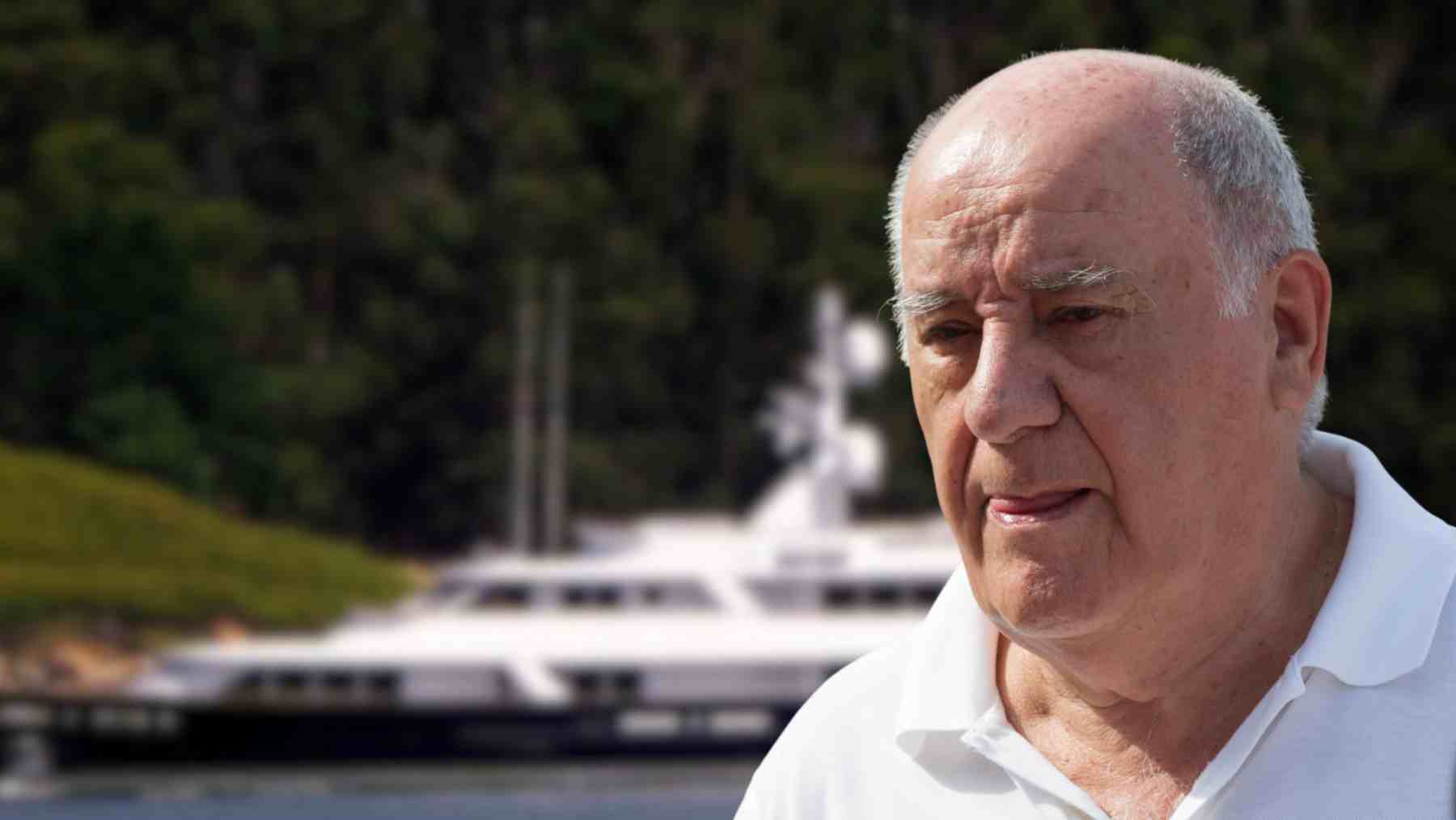 Amancio Ortega y su yate Valoria B. (Foto: Getty Images/VesselFinder)