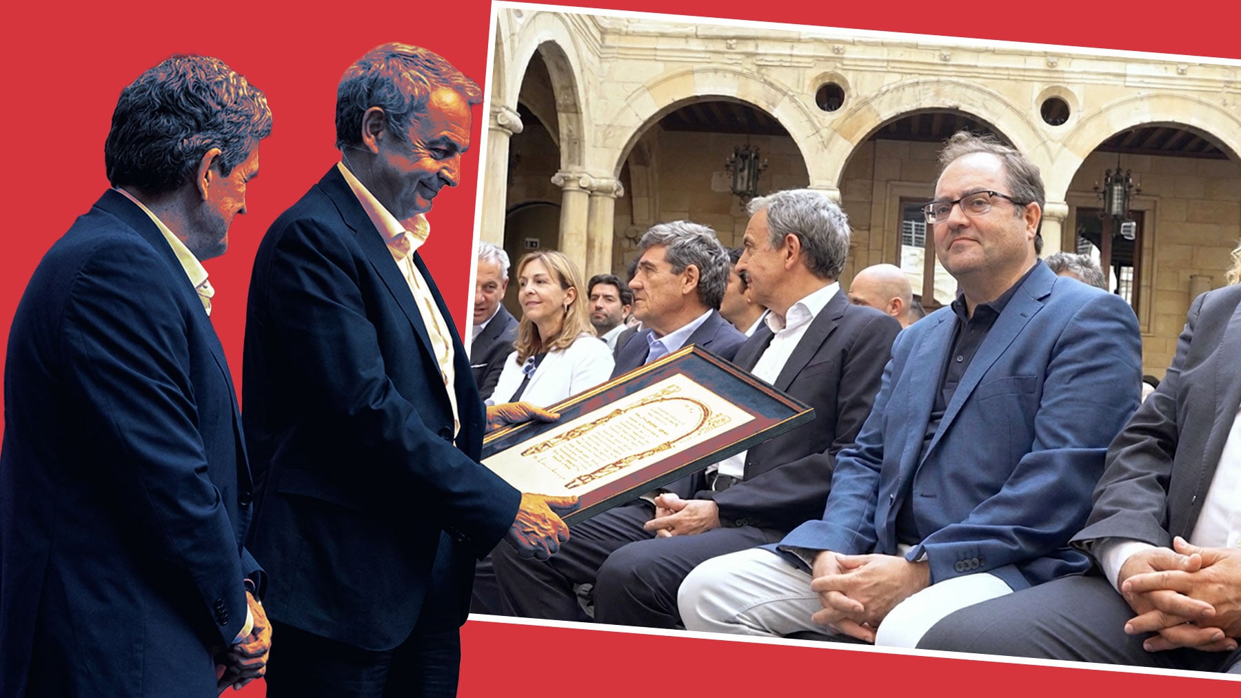 La empresa pública que fichó al sobrino de Zapatero organizó después un homenaje al ex presidente con Escrivá