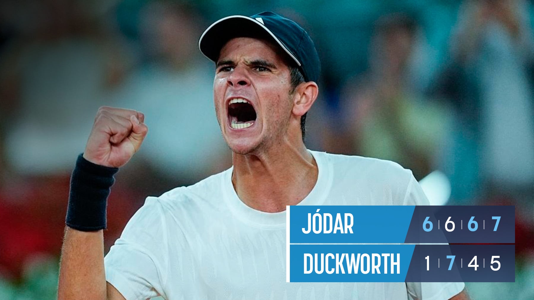 Rafa Jódar se curte en Roland Garros: avanza tras superar problemas físicos y a un Duckworth inspirado