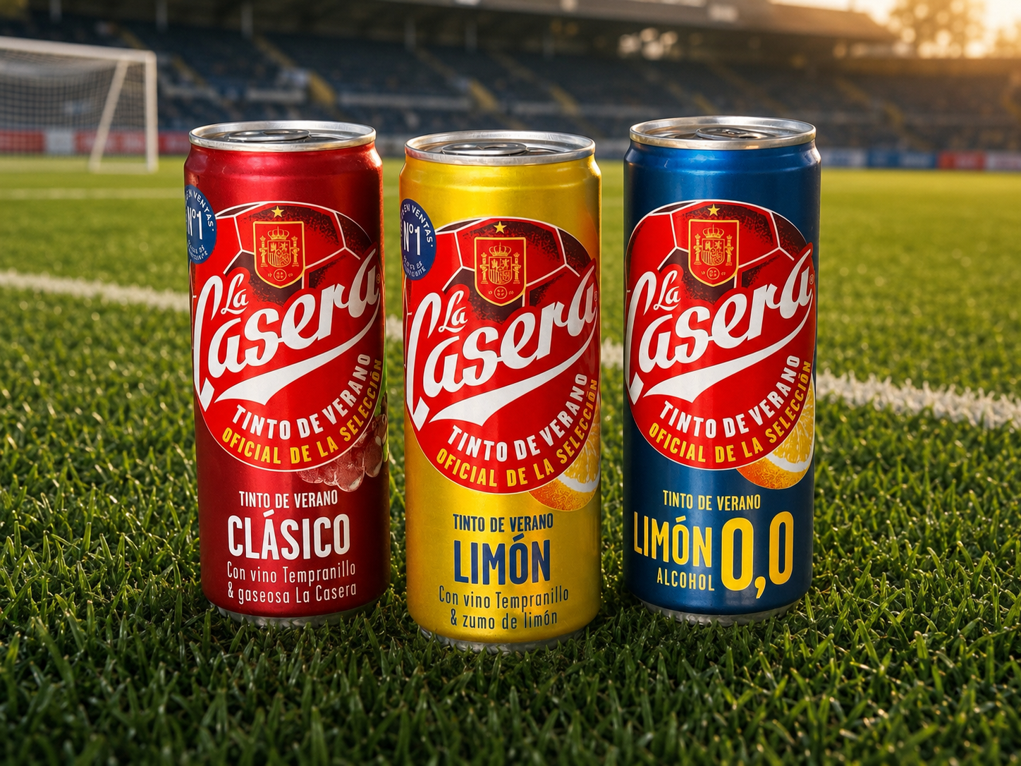 Tinto de Verano La Casera® colaborador oficial de la Selección Española de Fútbol