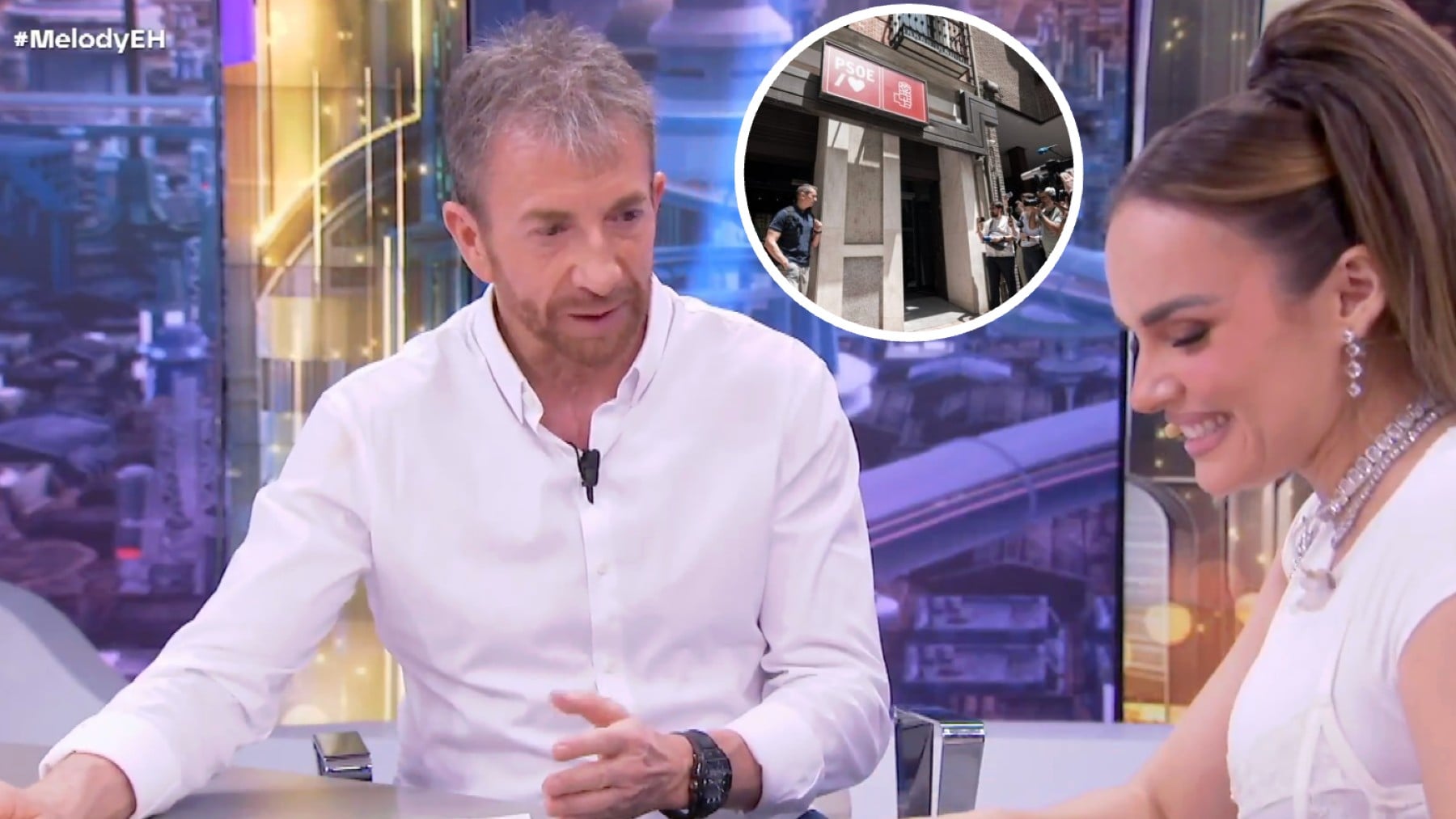 Pablo Motos y Melody en ‘El Hormiguero’ (A3). El programa ha cambiado su escaleta por el último escándalo del POSE (EP).