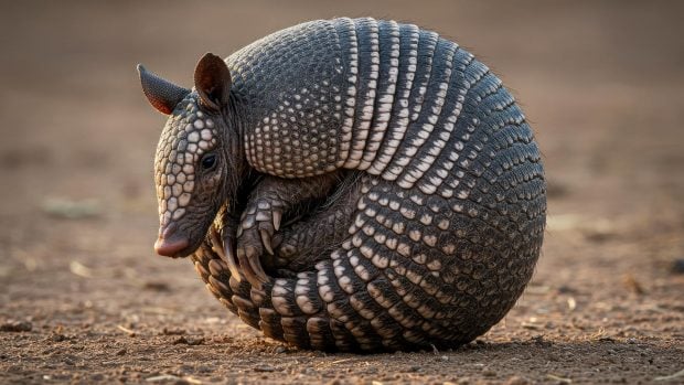 Armadillo enroscado