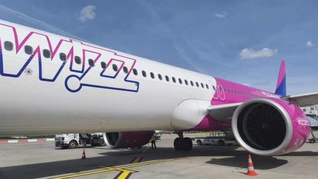 Un avión de Wizz Air.