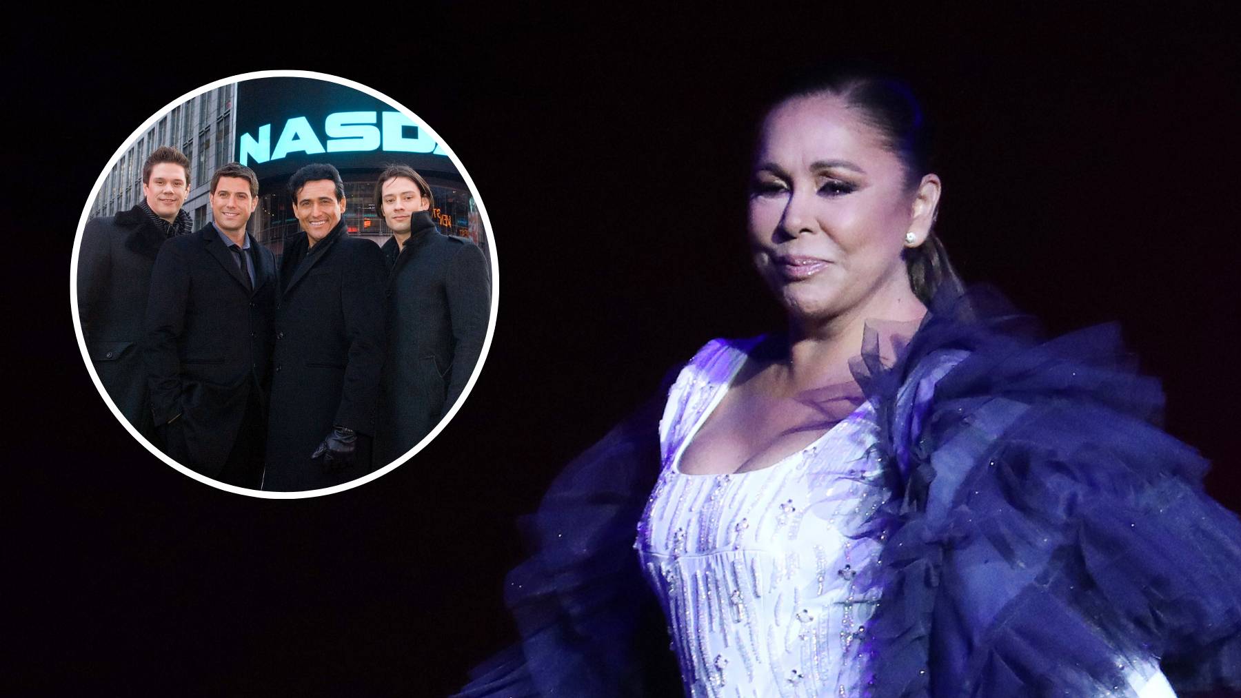Isabel Pantoja y el grupo Il Divo. (Foto: Getty)