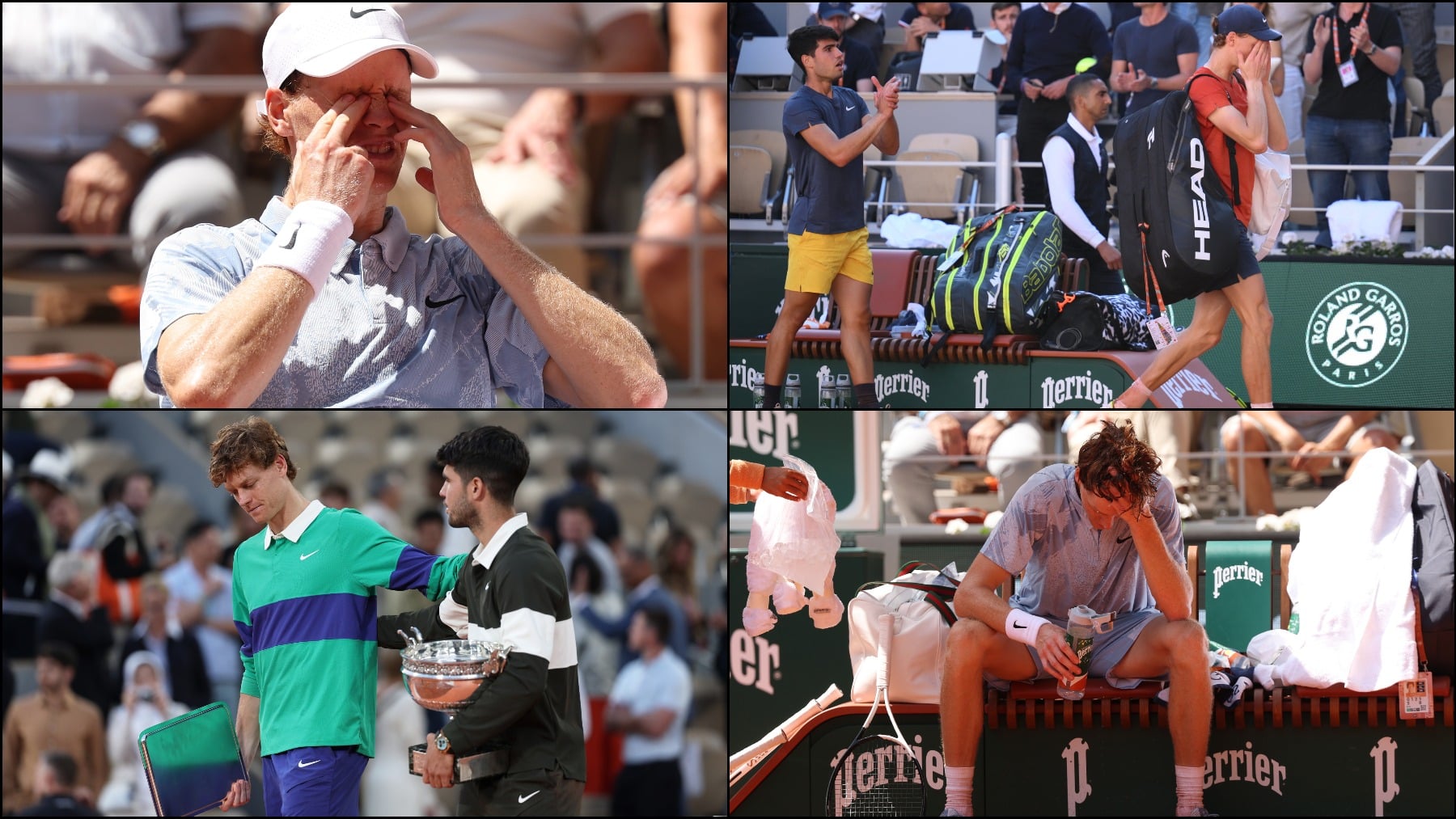 El tremendo gafe de Sinner en Roland Garros: de las dos gestas de Alcaraz a su desplome ante Cerúndolo