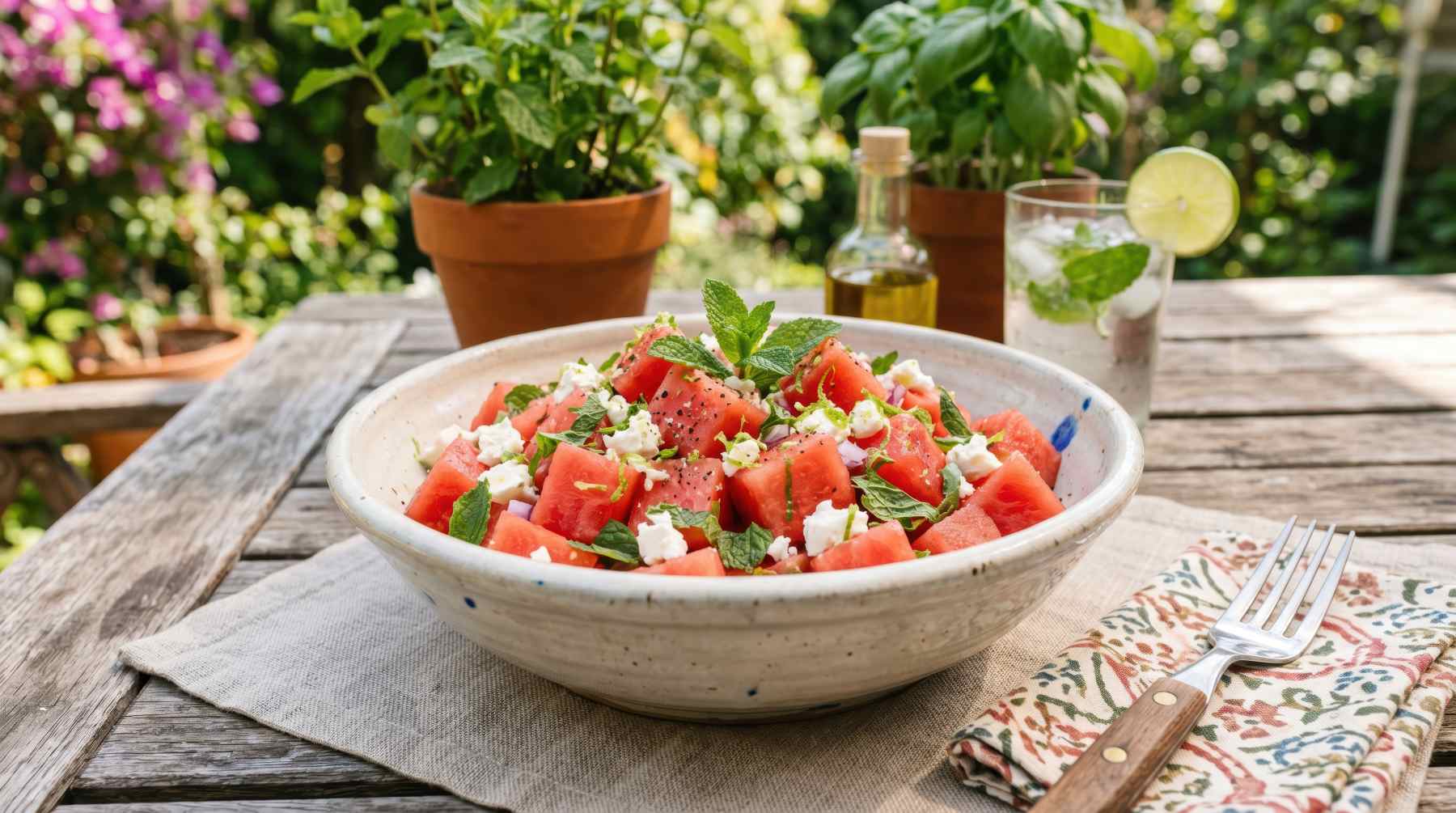 Ensalada de sandía.