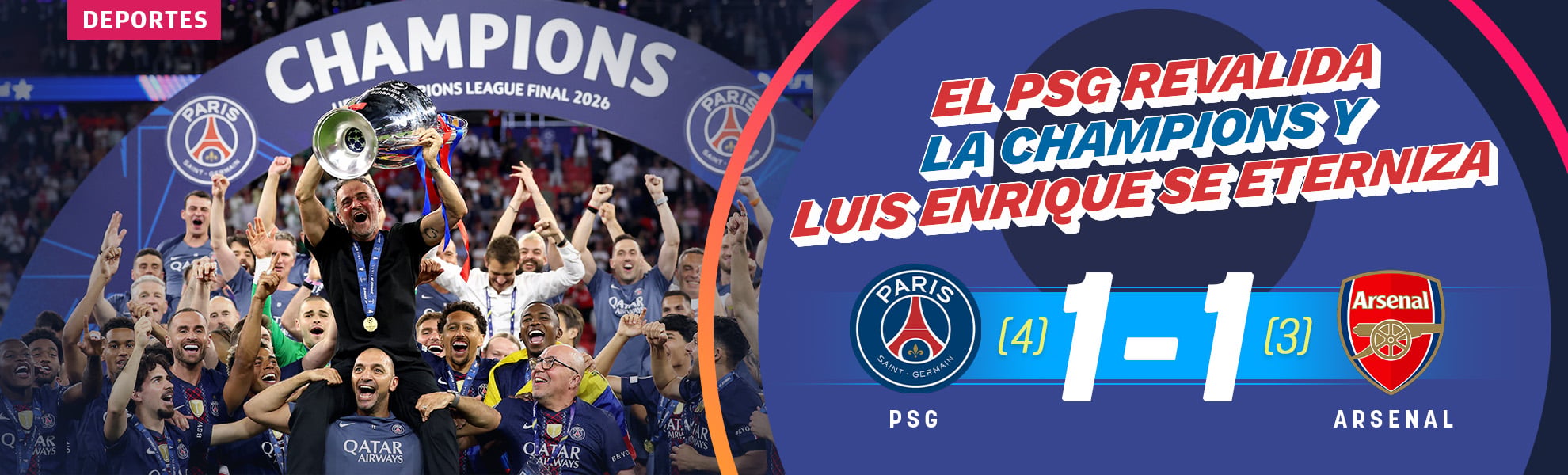 El PSG revalida la Champions y Luis Enrique se eterniza
