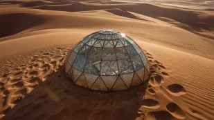 Una cúpula de cristal en el desierto