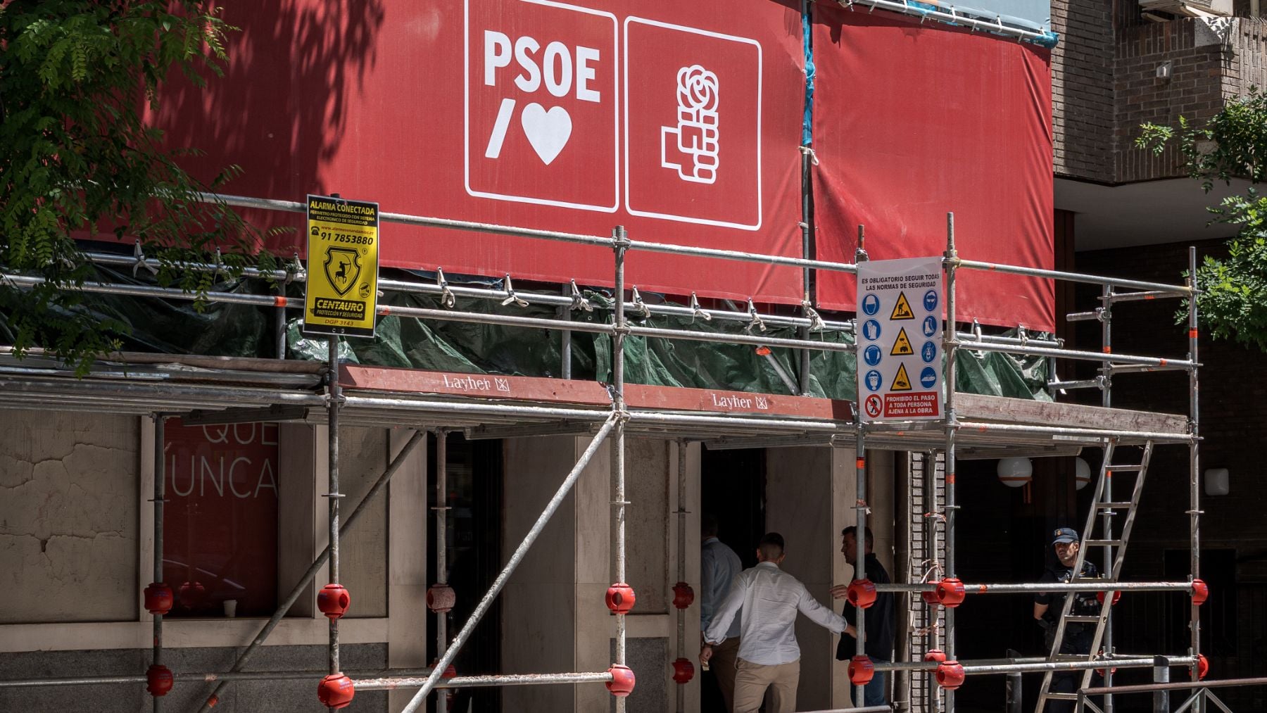 Sede nacional del PSOE, en la calle Ferraz (Madrid). (EP)