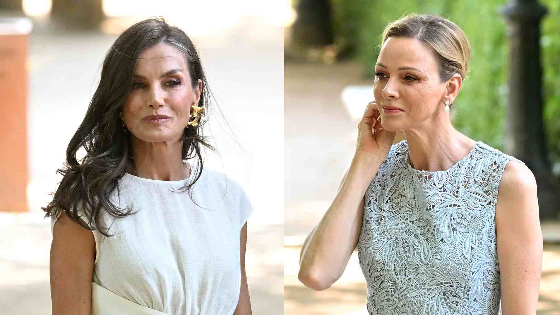 La Reina Letizia y la princesa Charléne de Mónaco de Mónaco en Madrid. (Foto: Europa Press)