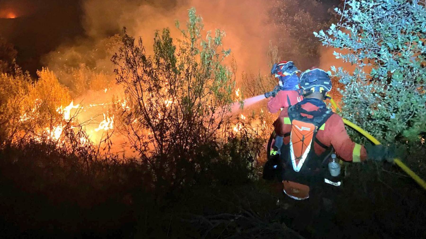 Labores de control del incendio de Tres Cantos en agosto de 2025. (Foto: Emergencias 112).