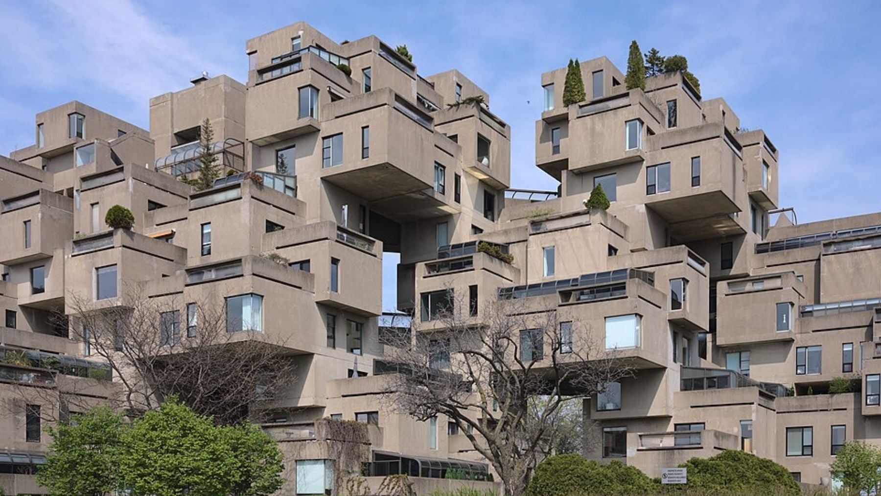 Hábitat 67 en Montreal. Foto: Wikimedia Commons / CC BY-SA 4.0 / Dllu