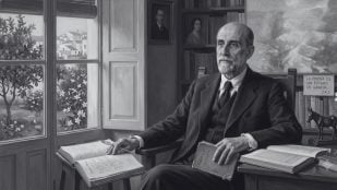 Juan Ramón Jiménez. Imagen generada con IA.