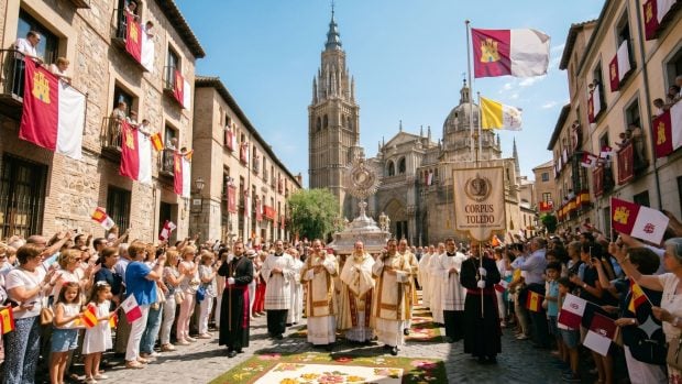 Corpus Christi en Toledo. Imagen generada con IA.