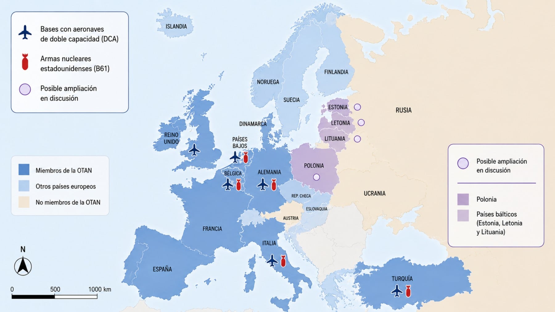 EEUU plantea desplegar armas nucleares en Europa de la OTAN ante la posible retirada de tropas estadounidenses