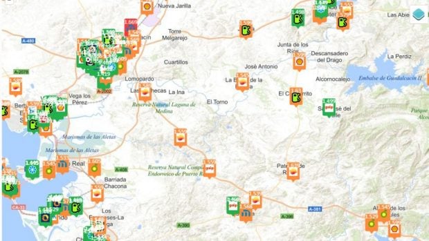 precio gasolina 6 junio Andaluc&iacute;a