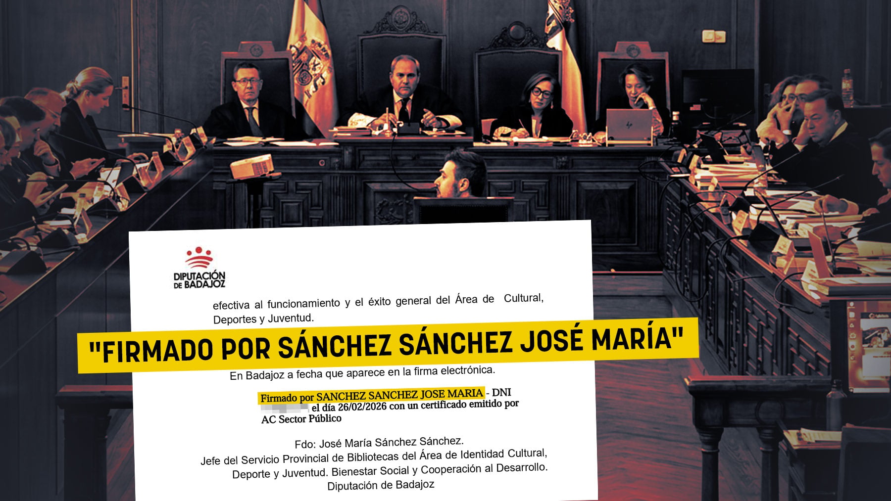 Un testigo del juicio del hermano de Sánchez comprado por la Diputación de Badajoz, al borde de la imputación por falso testimonio