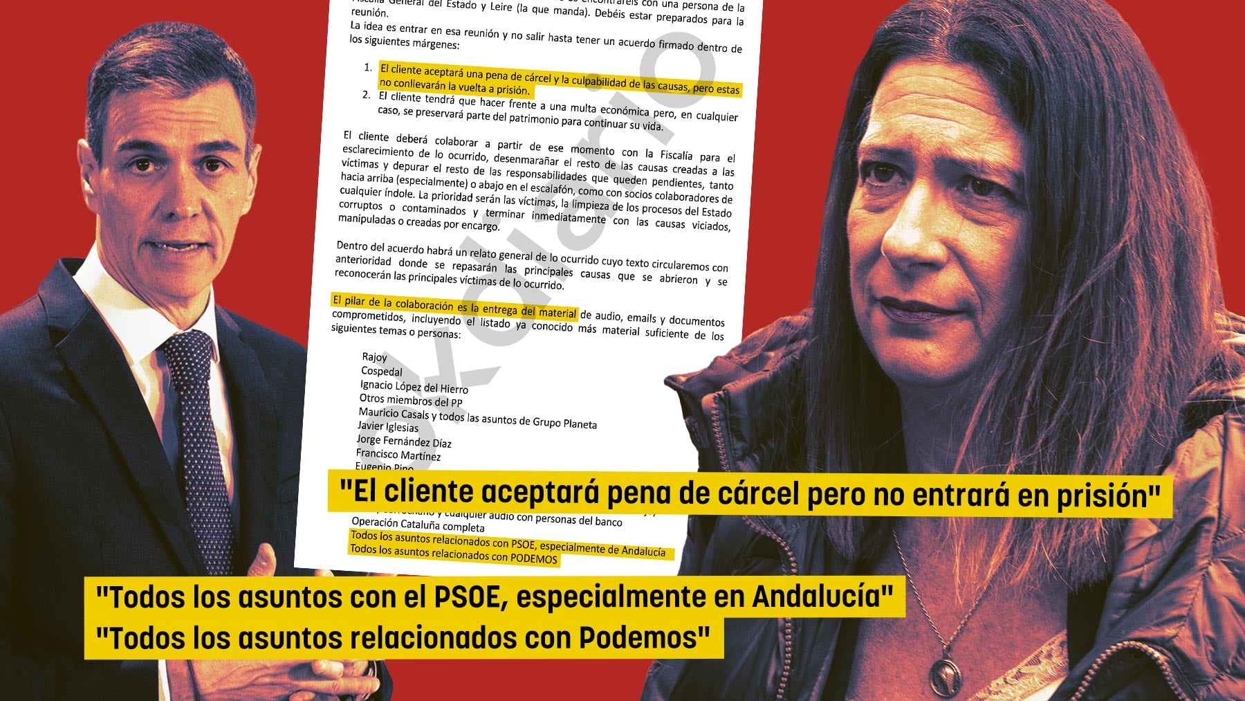 La cloaca del PSOE ofreció a Villarejo un contrato para evitar la cárcel a cambio de audios sobre Podemos y Susana Díaz