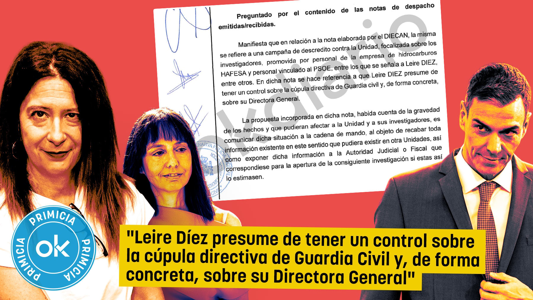 El sumario de las cloacas del PSOE: la UCO alertó de que Leire Díez presumía de controlar a la directora de la Guardia Civil