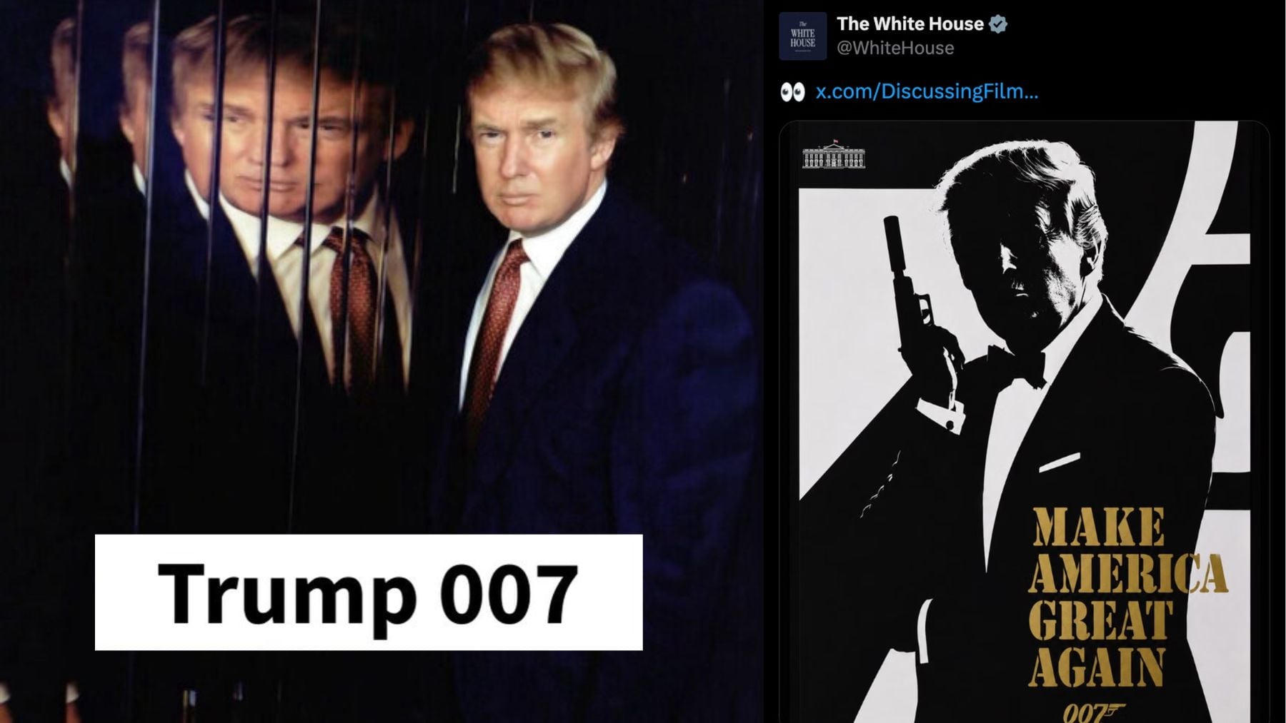 Trump se suma al casting que busca nuevo James Bond: se hace un automeme como agente 007