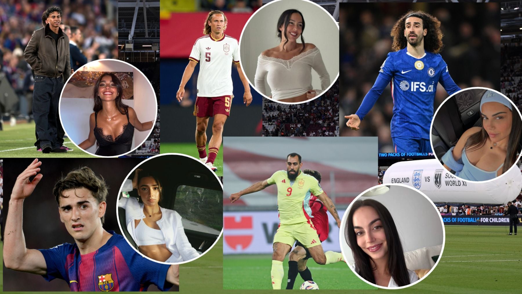 Las parejas de los jugadores de la Selección.