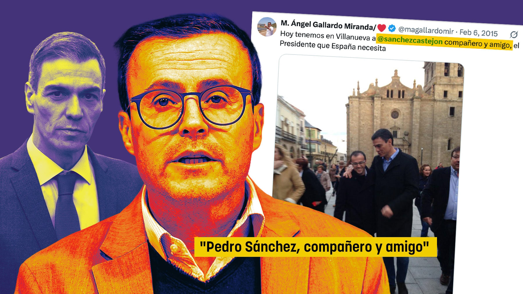 Gallardo niega al tribunal que tuviera relación con Pedro Sánchez pero en 2015 ya le llamaba amigo