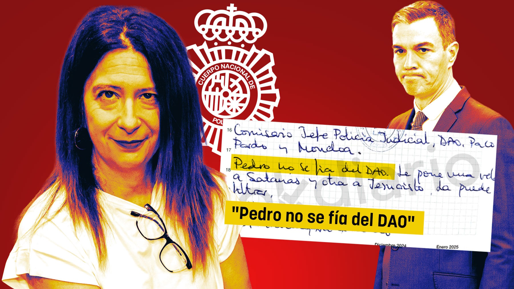 La segunda libreta de Leire implica a Sánchez en la guerra sucia contra la Guardia Civil: Pedro no se fía del DAO