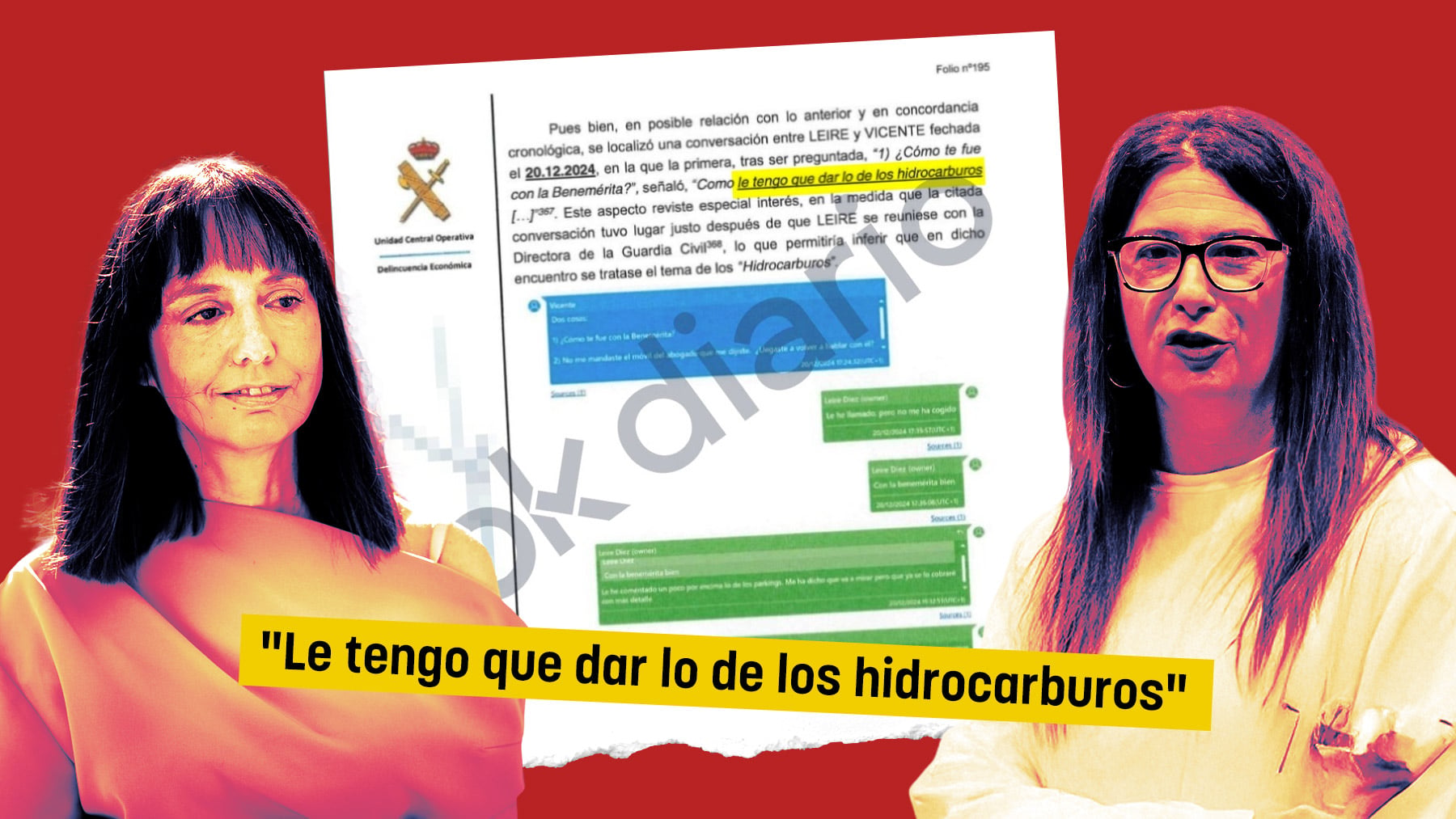 La UCO desmiente a Marlaska: la directora de la Guardia Civil pidió a Leire información sobre la trama de hidrocarburos
