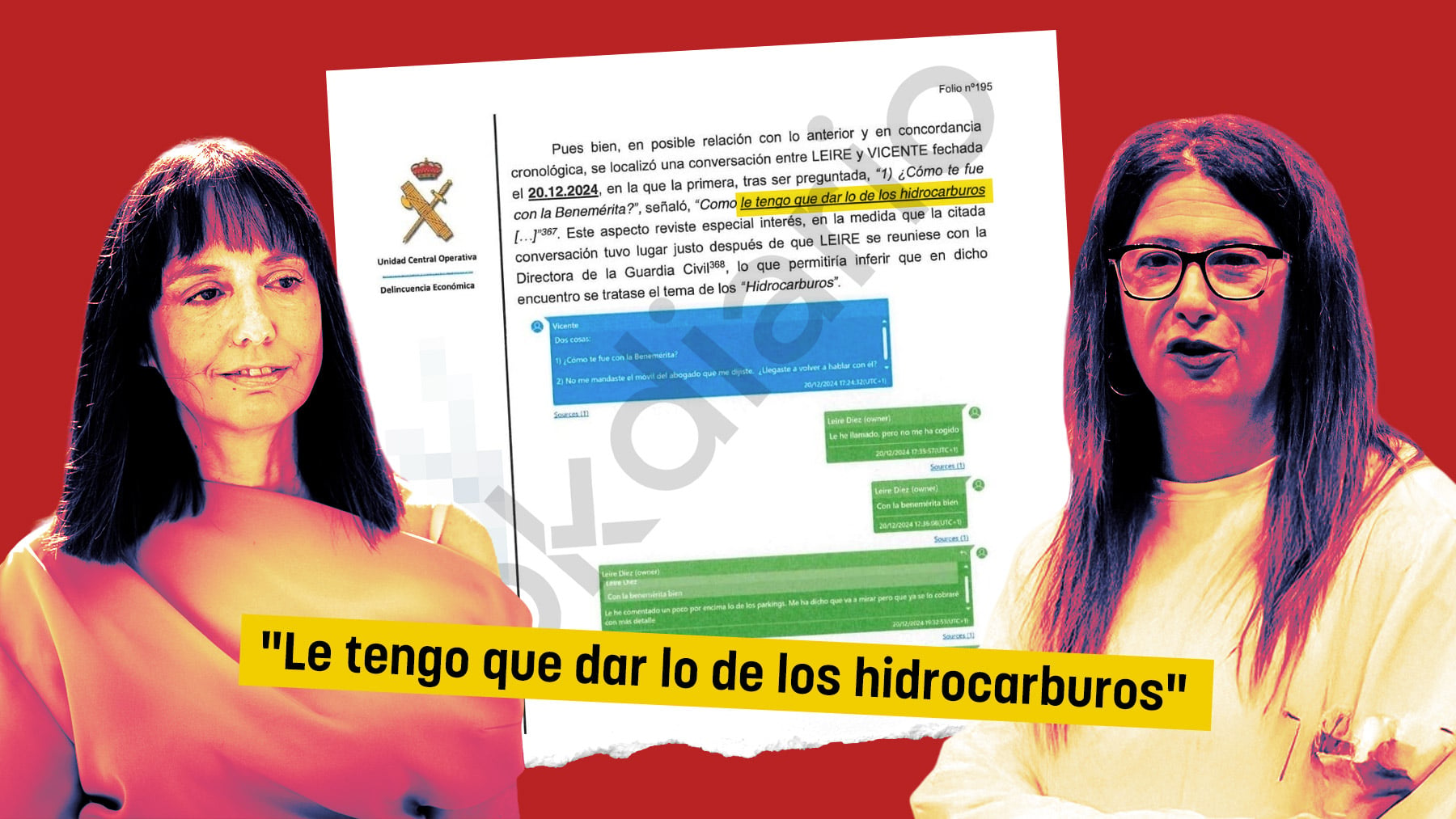 La UCO desmiente a Marlaska: la directora de la Guardia Civil pidió a Leire información sobre la trama de hidrocarburos