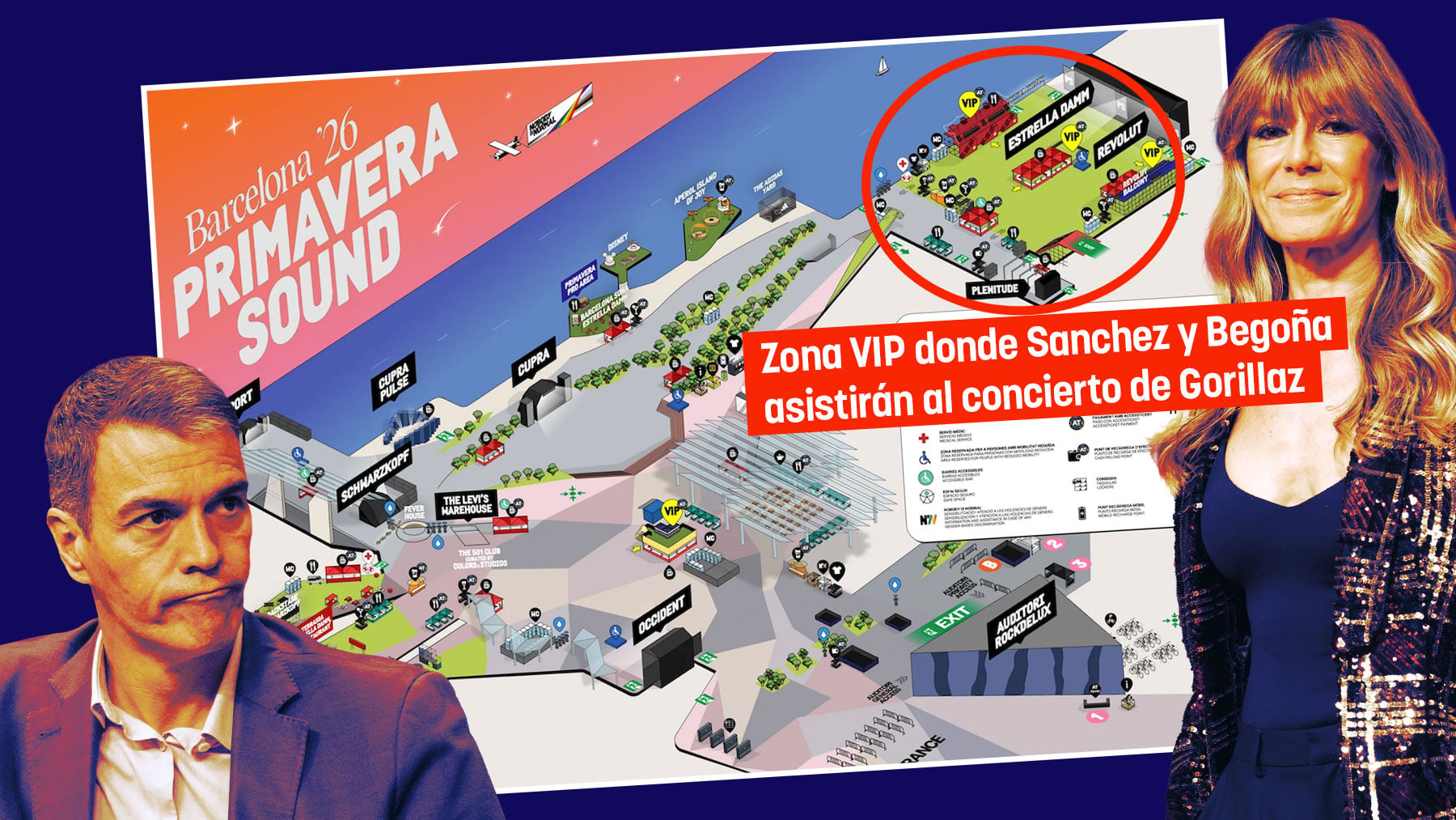 Sánchez se va con Begoña de festival al Primavera Sound mientras el cerco de la corrupción se estrecha sobre ellos
