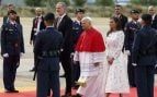 El Papa León XIV con la Reina Letizia y el Rey
