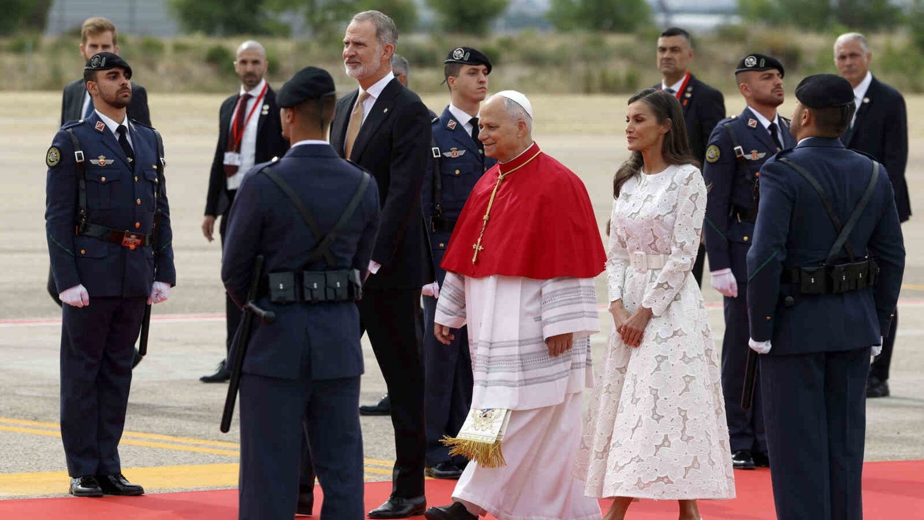 Los Reyes de España con el Papa León XIV. (Foto: Europa Press)
