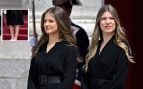 La infanta Sofía y la princesa Leonor con el Papa León XIV