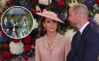 El príncipe Guillermo con Kate Middleton y sus primas