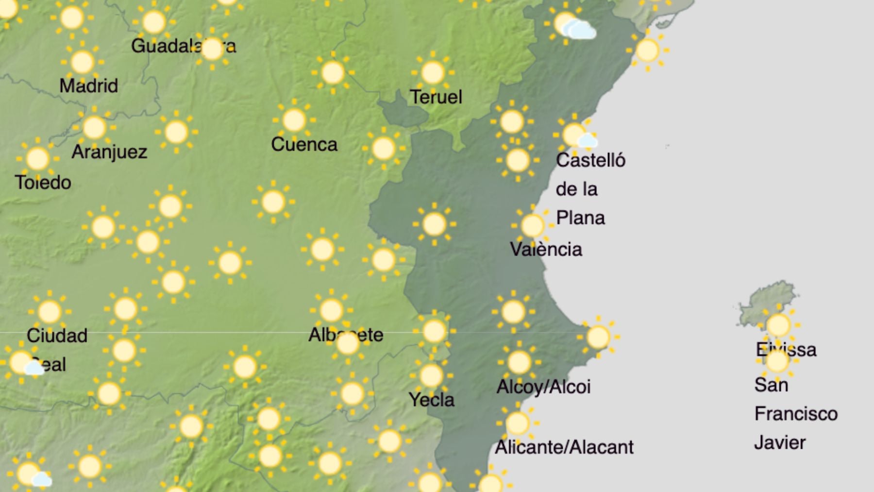 La AEMET confirma un «ascenso notable de las temperaturas» e