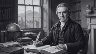 Adam Smith, filósofo y economista escocés. Imagen generada con IA.
