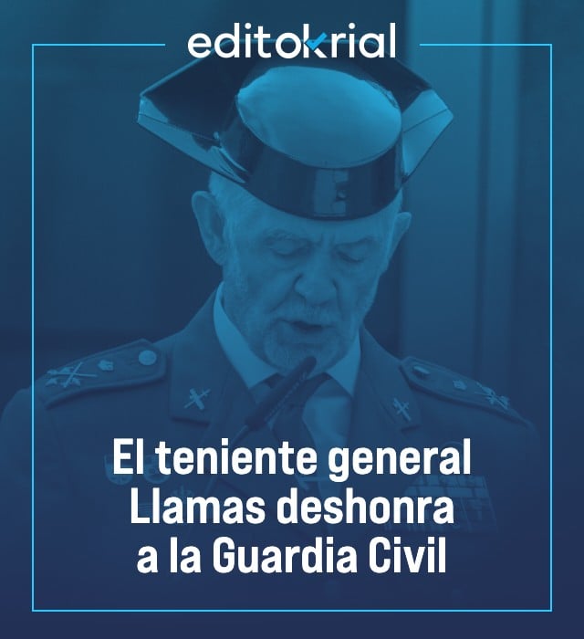 El teniente general Llamas deshonra a la Guardia Civil