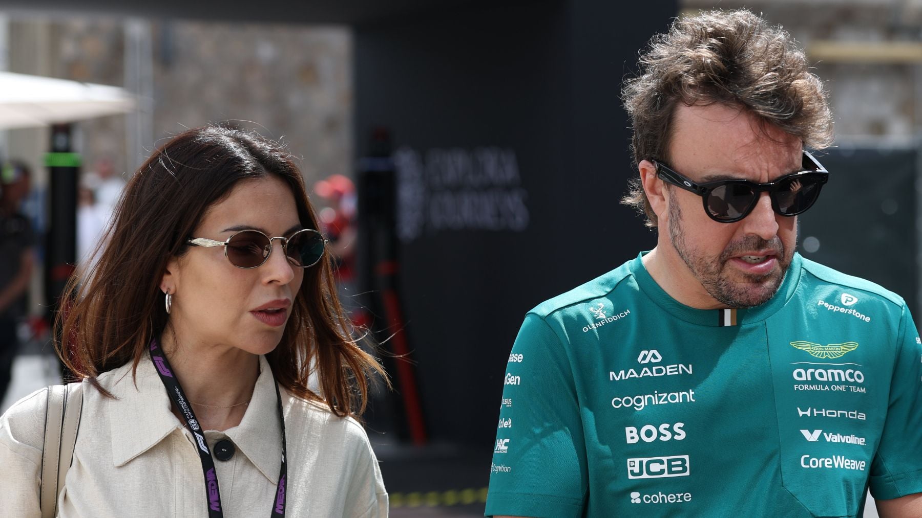 Melissa Jiménez y Fernando Alonso. (Foto: Europa Press)