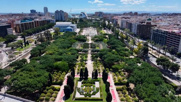 Jardines del Turia en Valencia. 