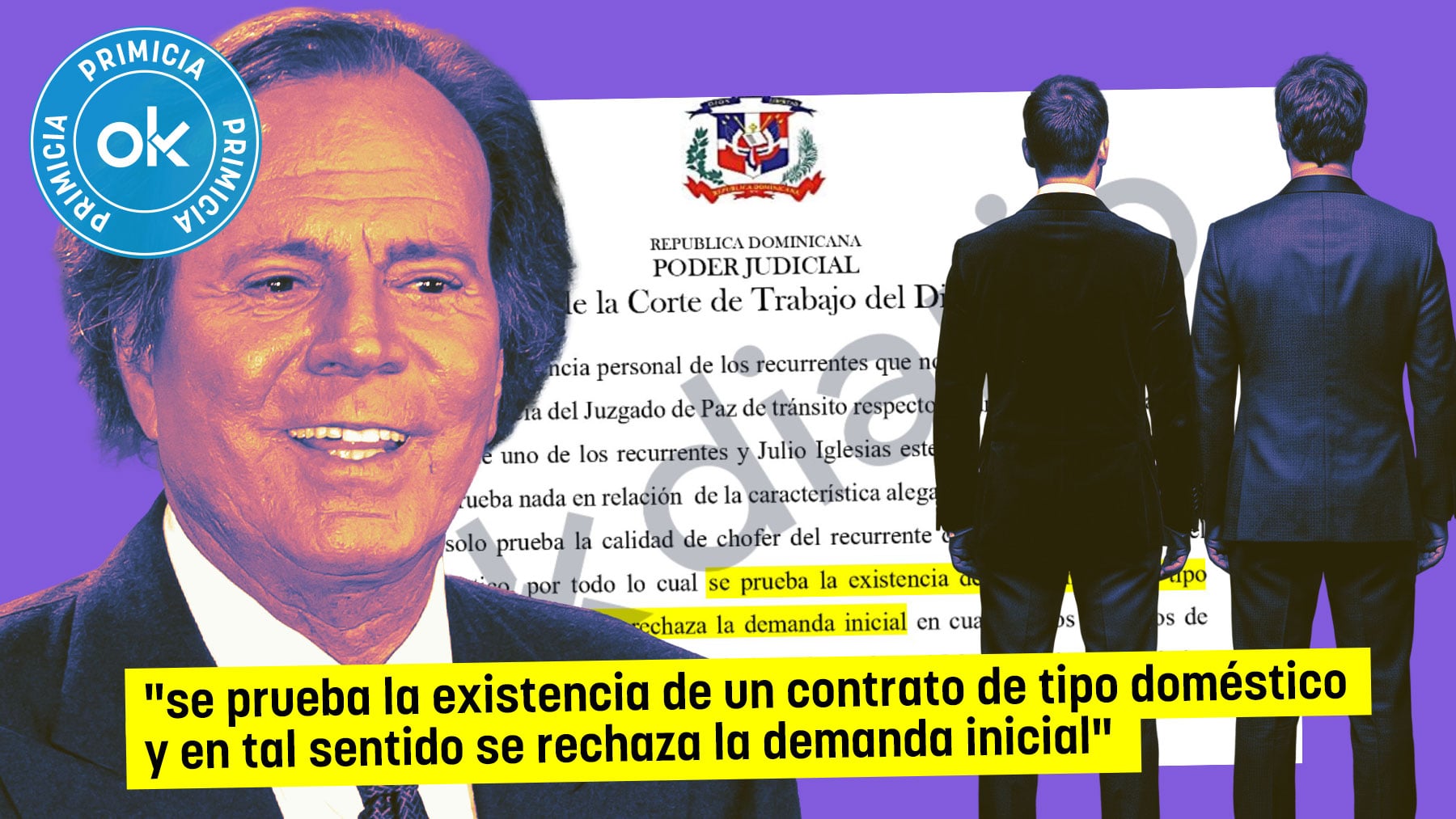 Julio Iglesias también gana en los tribunales a dos ex empleados que le demandaron por tratarlos como esclavos