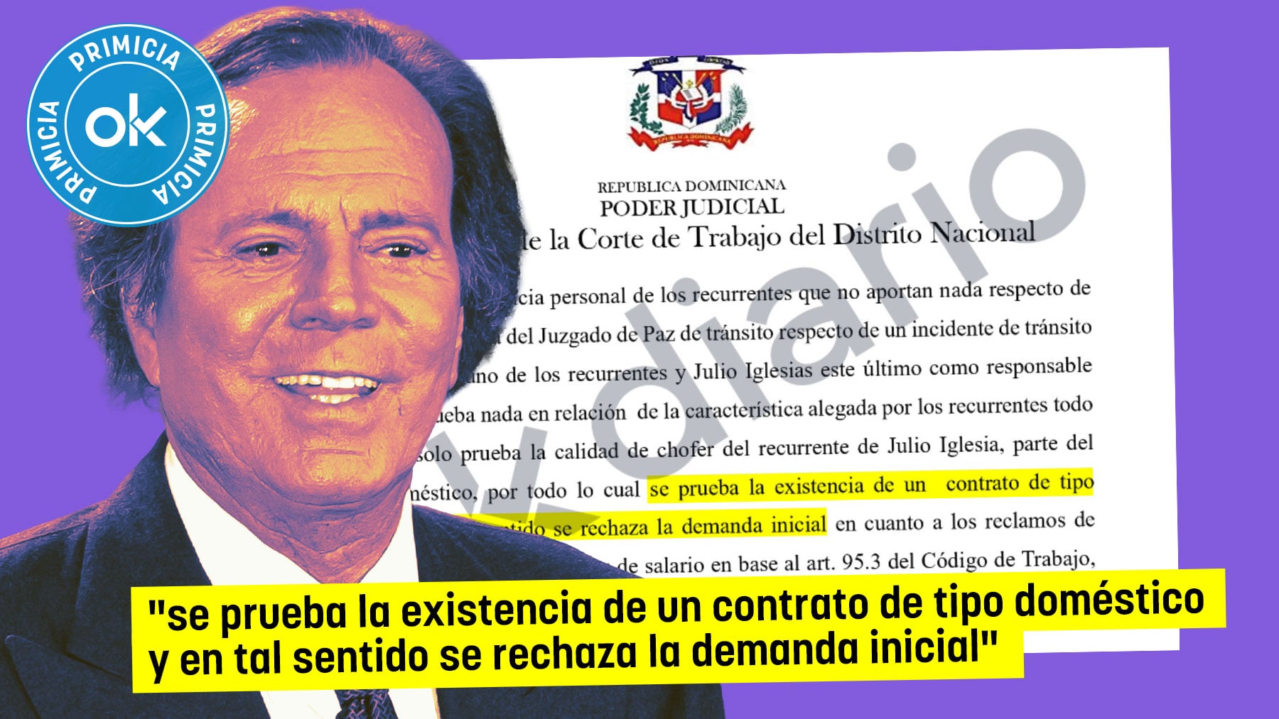 Julio Iglesias también gana en los tribunales a dos ex empleados que le demandaron por tratarlos como esclavos