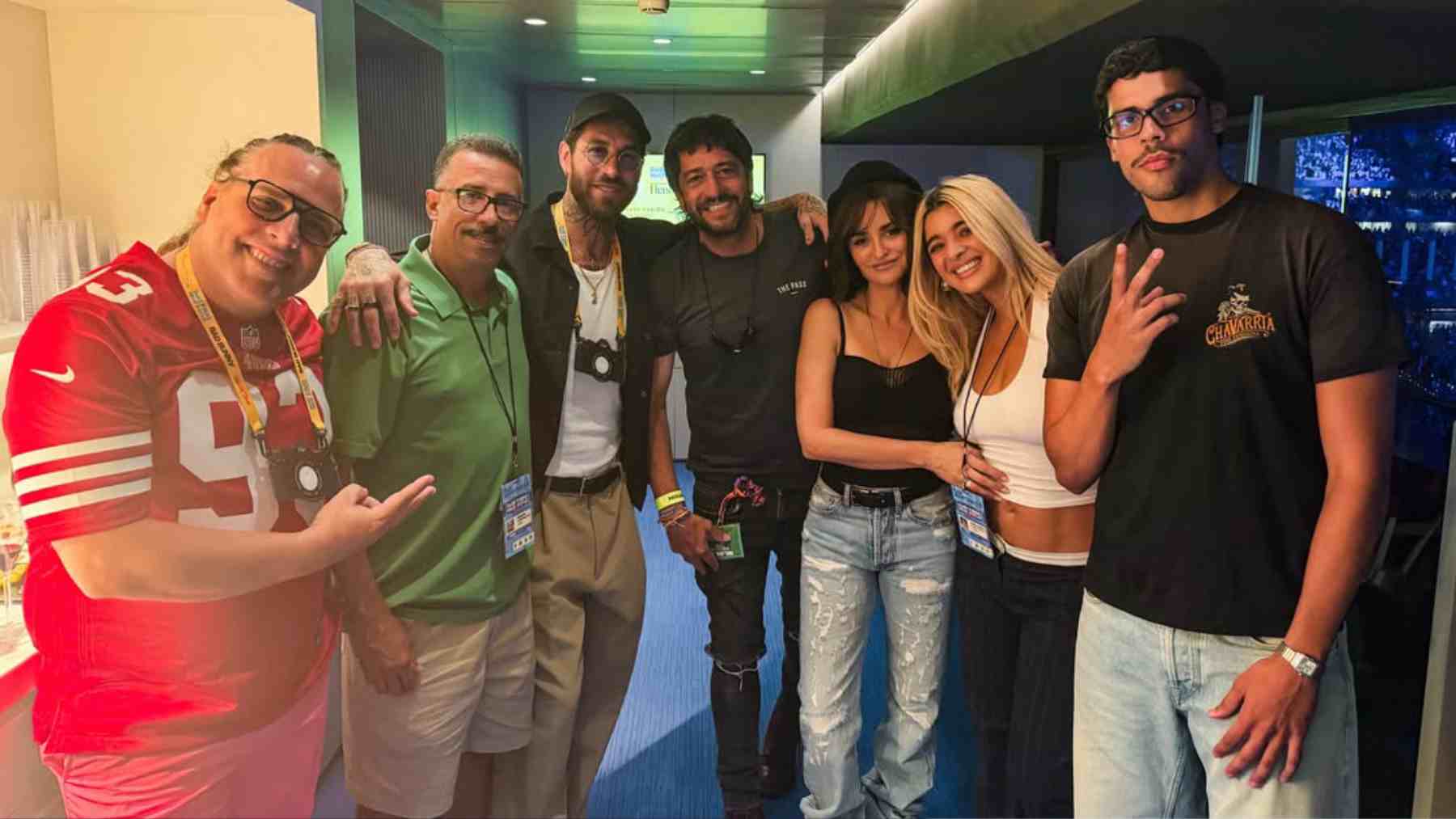 Sergio Ramos y Penélope Cruz en el concierto de Bad Bunny. (Foto: RRSS)
