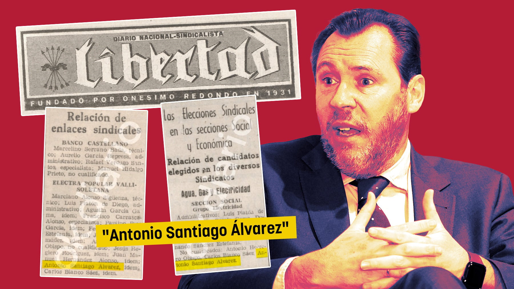 El abuelo represaliado de Óscar Puente fue representante del sindicato vertical franquista