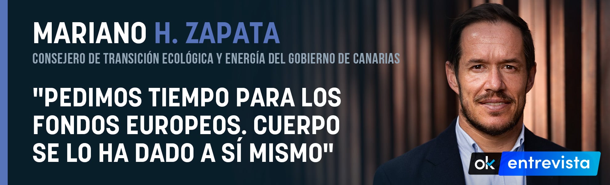 El consejero de Canarias Zapata pide tiempo para ejecutar los fondos europeos: Igual que Cuerpo se lo ha dado a sí mismo