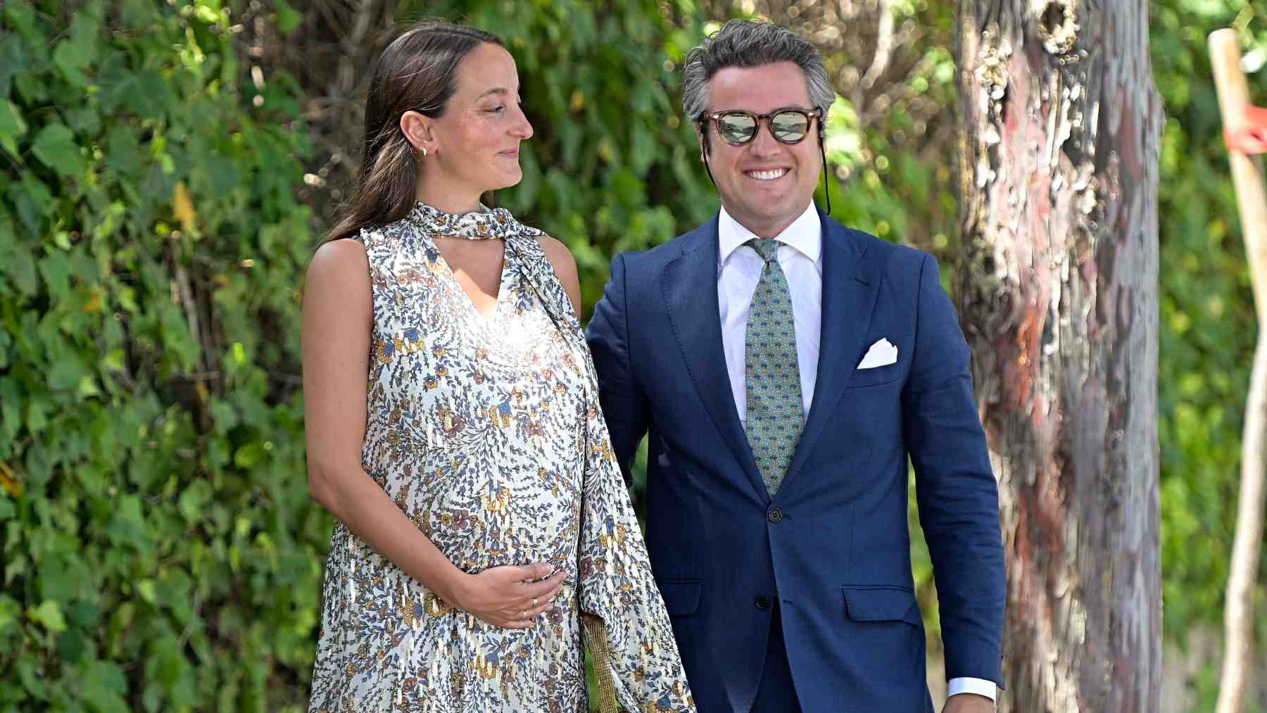Lucía Pombo y Álvaro López Huerta en la iglesia de San Pablo de la Cruz. (Foto: Europa Press)