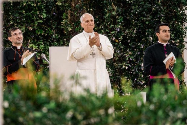 El Papa Le&oacute;n XIV en el Bernab&eacute;u. 