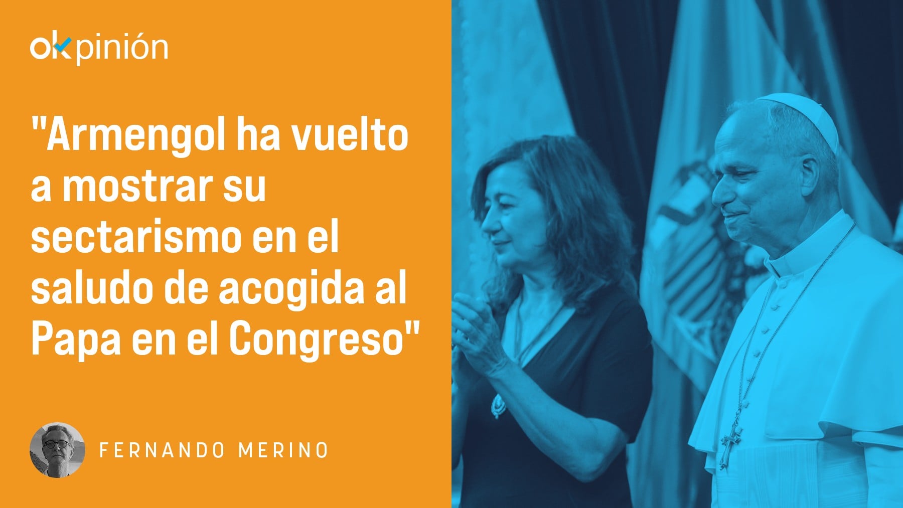Feroz sectarismo de Armengol ante el Papa León XIV