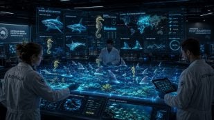 laboratorio, mundo marino, animales, IA