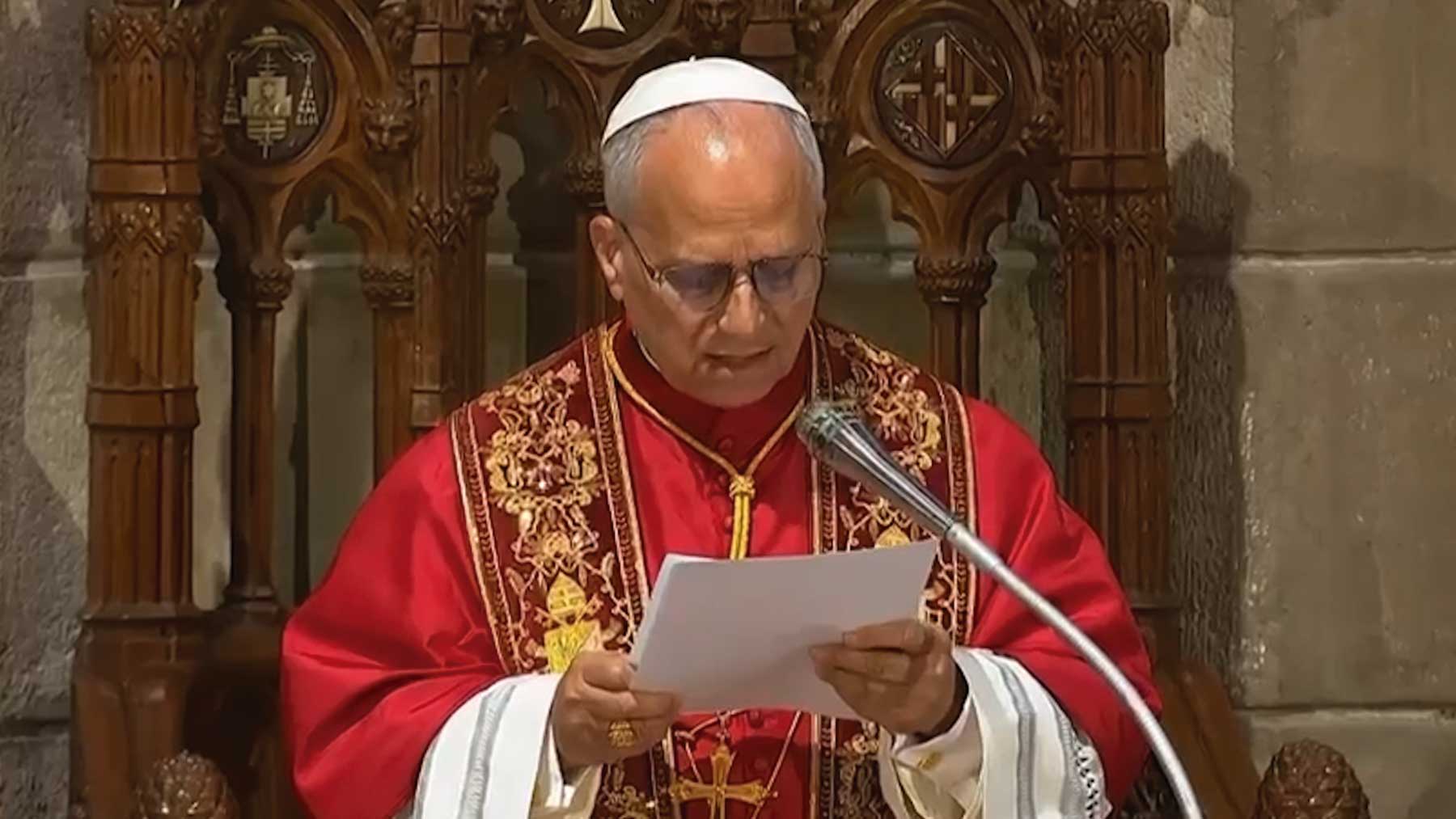 El Papa pide a los catalanes ser constructores de unidad durante su homilía en la Catedral de Barcelona