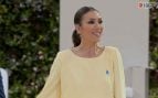 Patricia Pardo durante el Encuentro Diocesano con el Papa León XIV en el Santiago Bernabéu (Mediaset).